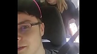 Snapchat blow job sex pleasure in car with ally watching