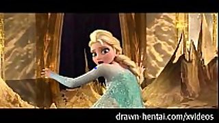 Frozen anime - elsa's wet fantasy