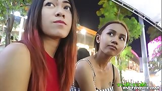 Super diminutive 18yo thai chick with bangkok bubble-butt wazoo rides tuktuk ft. song