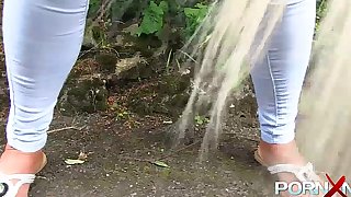 Pornxn large milk cans golden-haired lexi ryder pissing in public