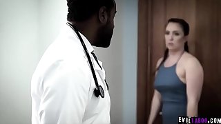 Ebony family doctor Tyler Knight exploits favorite teen patient Maddy O Reilly into anal sex exam.