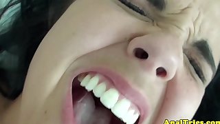 Anal sex pov style with tiny legal age teenager gf