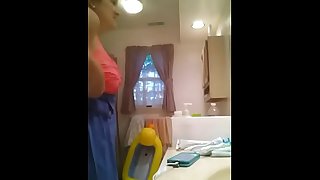 Stepsister in Bathroom Caught by Hidden Cam