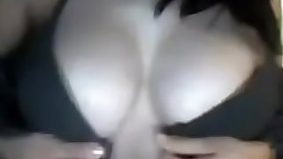 Hot girlfriend showing boobs on webcam