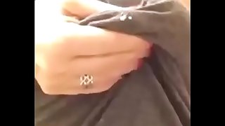 Indian muslim girl milking her boobs