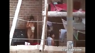 indian girl naked outdoor bath