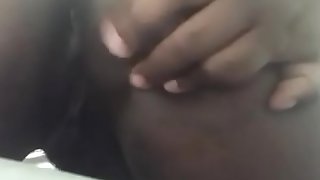 Young Black girl spreads Ass for camera
