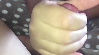 Rubbing His Precum All Over his Cock and Making him Cum
