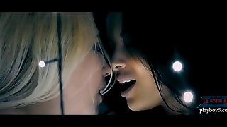 Japanese and blonde MILF having super hot lesbian sex